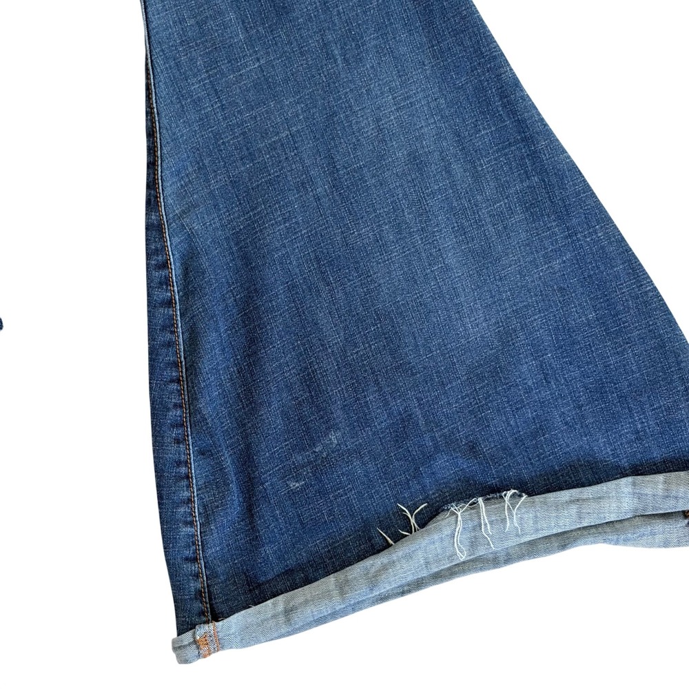 Free People Irreplacable Flare Jeans 29 Boho Blue High Rise Bell Bottom Denim - Picture 7 of 9
